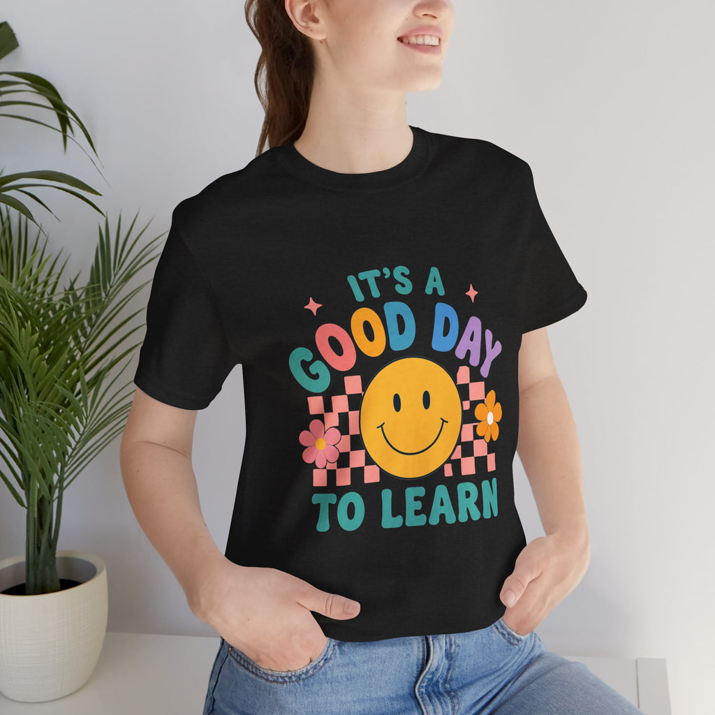It's a Good Day to Learn Tee — Smiley Retro Kids' Learning T-Shirt