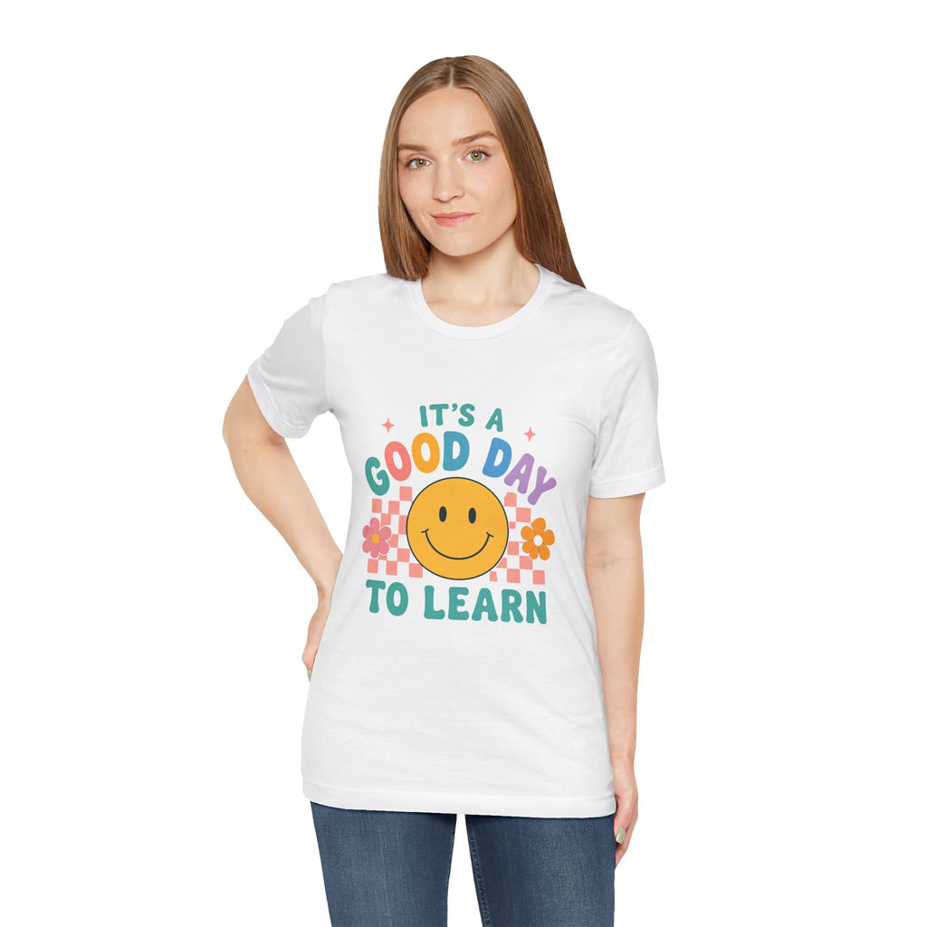 It's a Good Day to Learn Tee — Smiley Retro Kids' Learning T-Shirt