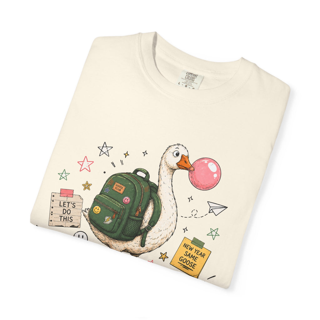 Bruh, We Back T-Shirt — Funny Duck Backpack Graphic Tee