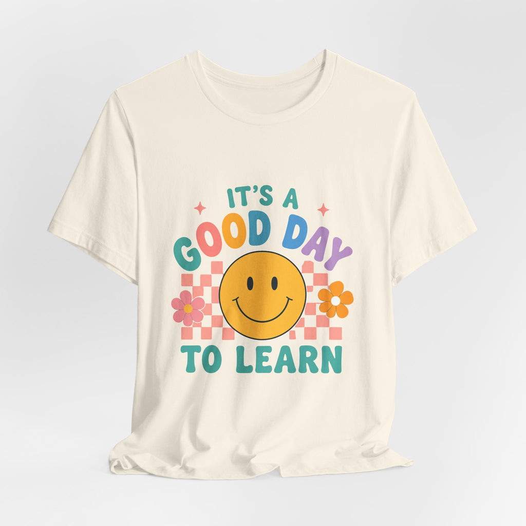 It's a Good Day to Learn Tee — Smiley Retro Kids' Learning T-Shirt