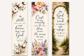 Christian Bible Verse Bookmarks, Handmade Scripture Gift for Women, Floral Faith Encouragement Bookmark Set