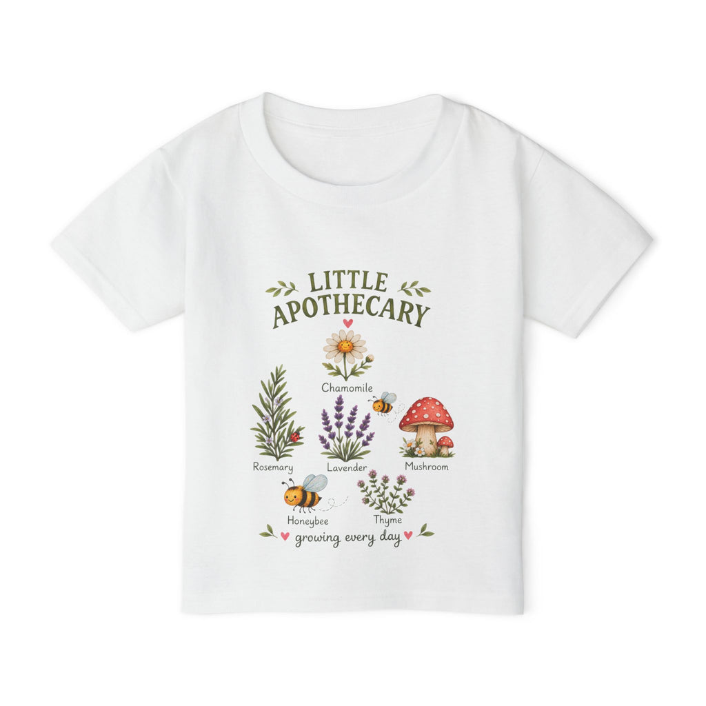 Toddler Tee - Little Apothecary Floral Herbal Garden Design