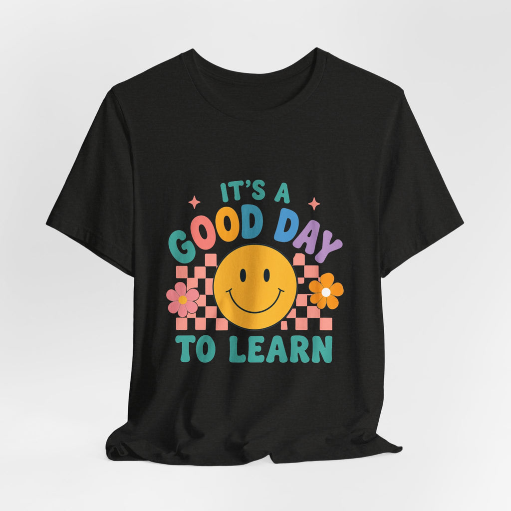 It's a Good Day to Learn Tee — Smiley Retro Kids' Learning T-Shirt