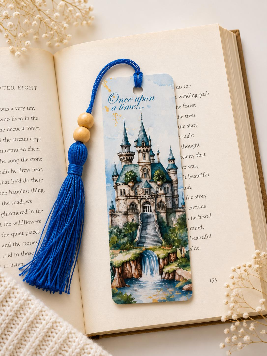 Fairytale Castle Bookmark | Watercolor Fantasy Reading Accessory (Laminated)