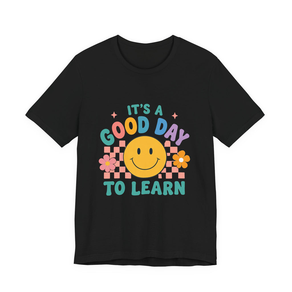 It's a Good Day to Learn Tee — Smiley Retro Kids' Learning T-Shirt