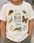 Little Bug Explorer toddler t-shirt | butterfly, ladybug, bee nature design