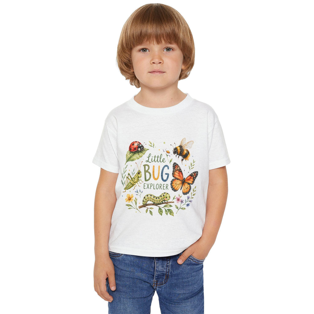 Little Bug Explorer toddler t-shirt | butterfly, ladybug, bee nature design