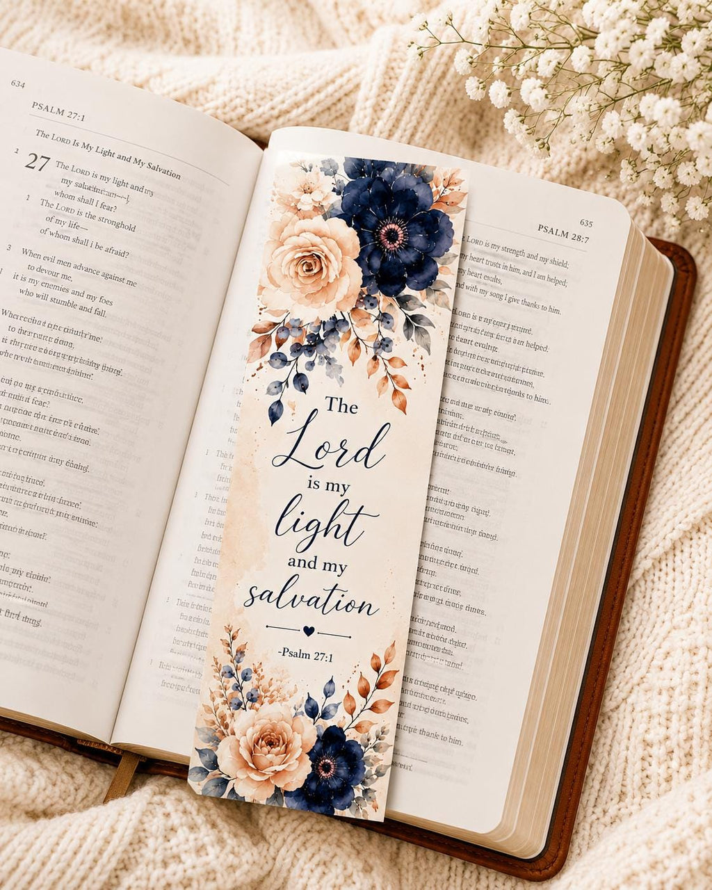 Christian Bible Verse Bookmarks, Handmade Scripture Gift for Women, Floral Faith Encouragement Bookmark Set
