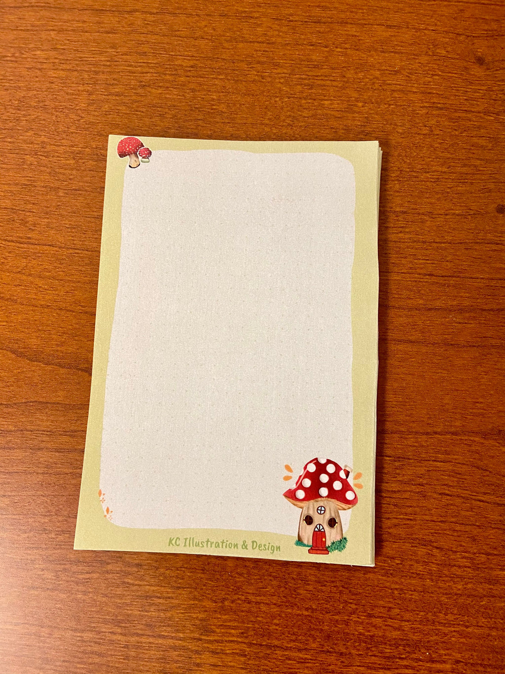 Handmade Notepad  - A6 Stationary Mushroom Pad  - To Do List