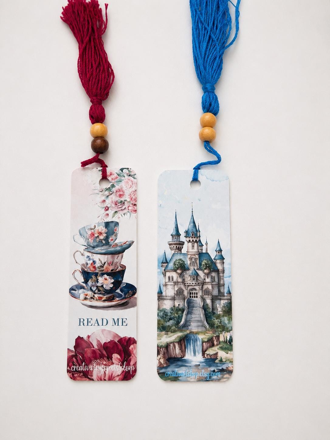 Fairytale Castle Bookmark | Watercolor Fantasy Reading Accessory (Laminated)