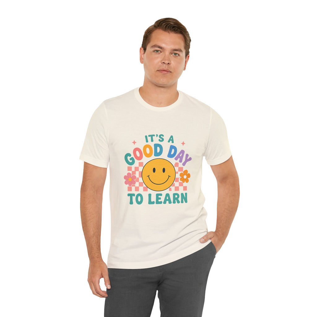 It's a Good Day to Learn Tee — Smiley Retro Kids' Learning T-Shirt