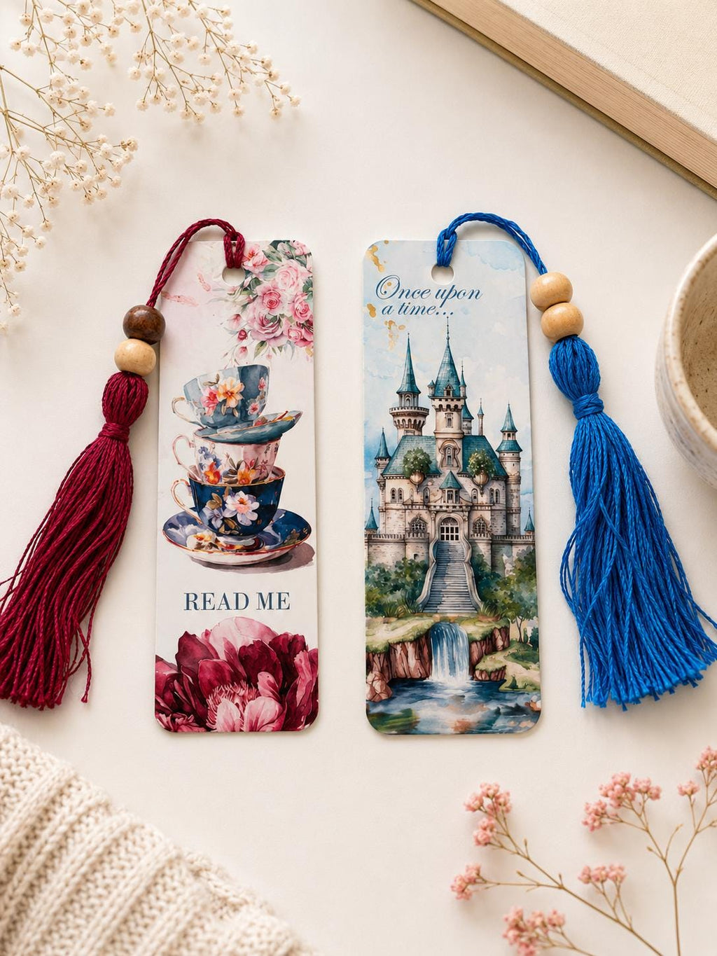 Fairytale Castle Bookmark | Watercolor Fantasy Reading Accessory (Laminated)