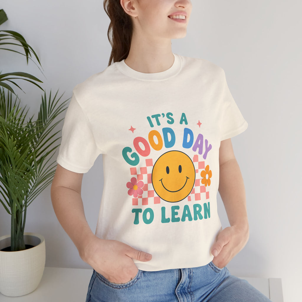 It's a Good Day to Learn Tee — Smiley Retro Kids' Learning T-Shirt