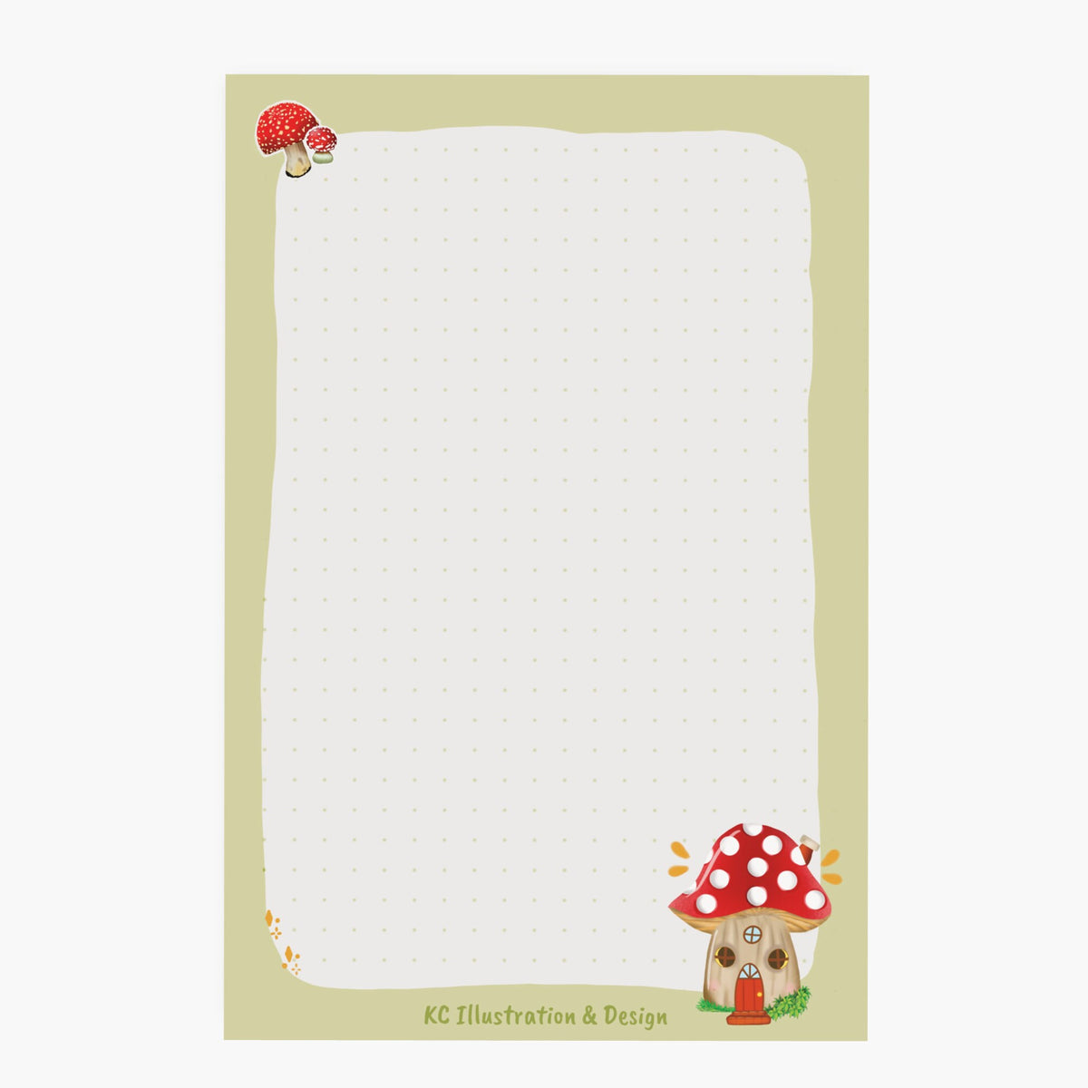 Handmade Notepad  - A6 Stationary Mushroom Pad  - To Do List
