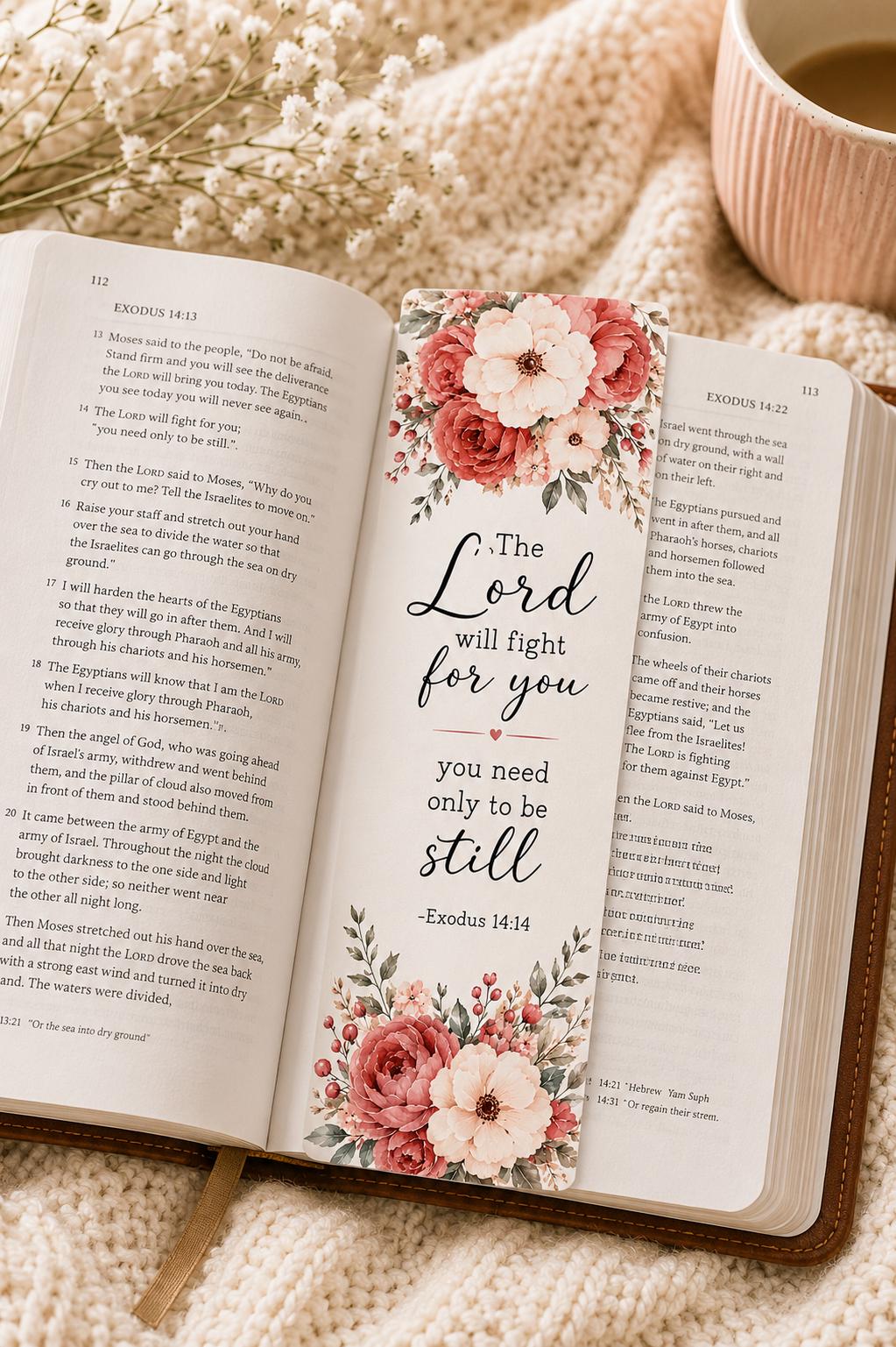 Christian Bible Verse Bookmarks, Handmade Scripture Gift for Women, Floral Faith Encouragement Bookmark Set