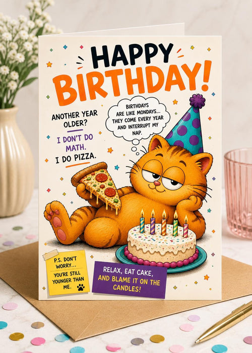Funny Birthday Card, Humorous Style Birthday Card, Older but Still Awesome