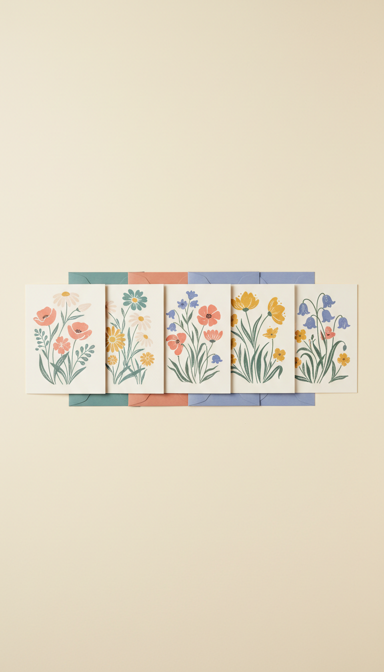Wildflower Whimsy Greeting Card Set